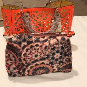 Bags - Orange/Clear bag - purse (with extra bag inside) Bags - Orange/Clear bag - purse (with extra bag inside)